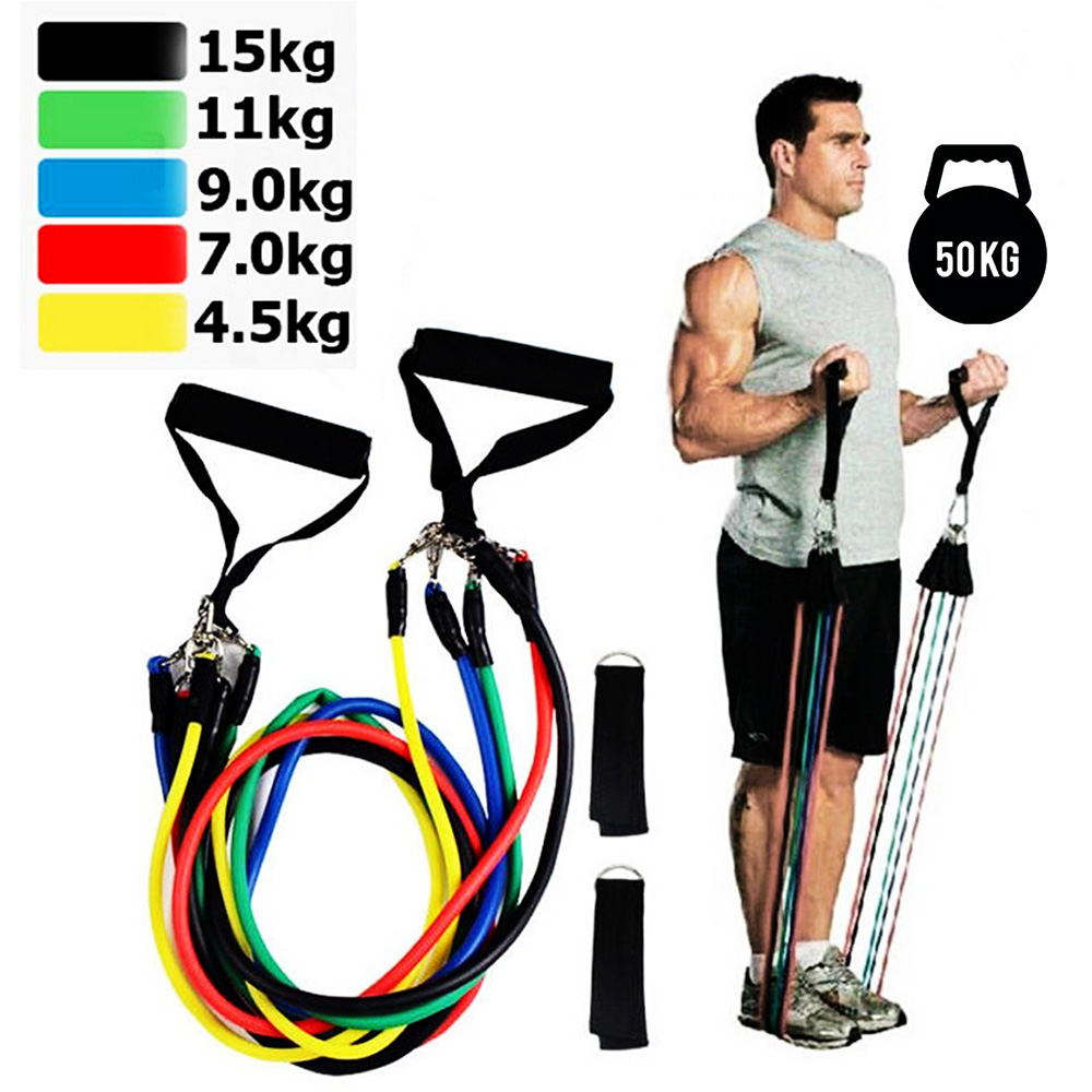 [Xả hàng] Bộ 5 dây ngũ sắc đàn hồi tập thể hình cao cấp - dụng cụ tập gym - thể thao