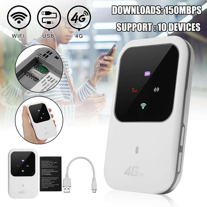 Thiết bị phát sóng wifi từ sim 3G/4G LTE A800 - Bộ thiết bị wifi 4g A800 pin 2400 và cáp sạc Sản phẩm wifi 4G LTE A800 có thiết kế nhỏ gọn dễ dàng cầm nắm trên tay mang theo khi di chuyển, phát wifi cho mọi thiết bị xung quanh