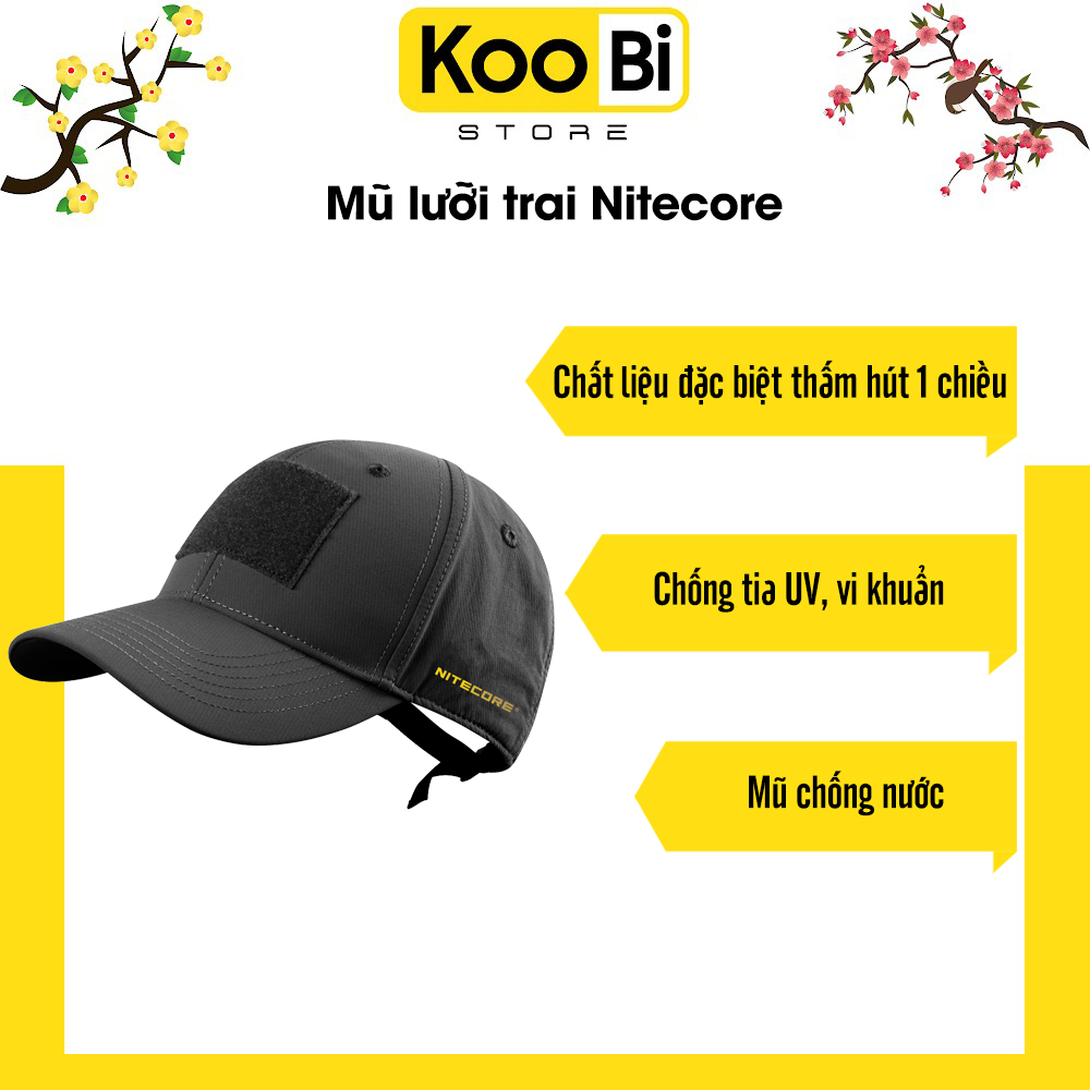 Mũ lưỡi trai - NDH10 - Nitecore - Thấm hút mồ hôi, chống nước tuyệt đối
