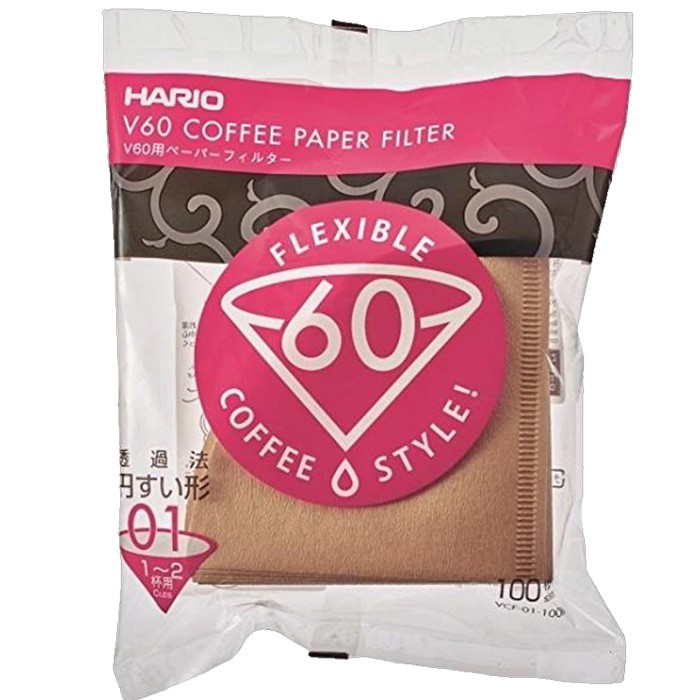 Giấy lọc cà phê hario v60 loại 1 - drip coffee filter paper hario v60 type 1 - set 100 filters/ 100 tờ