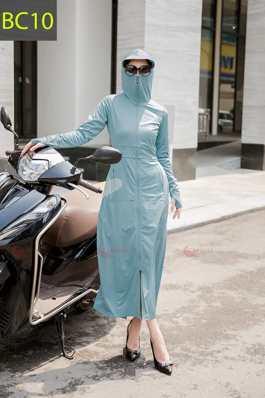 Áo Chống Nắng Trùm Toàn Thân Nữ,Chống tia UV, Chất Dày Cực Đẹp Thoáng Mát Thấm Mồ Hôi ,có túi bên ngoài