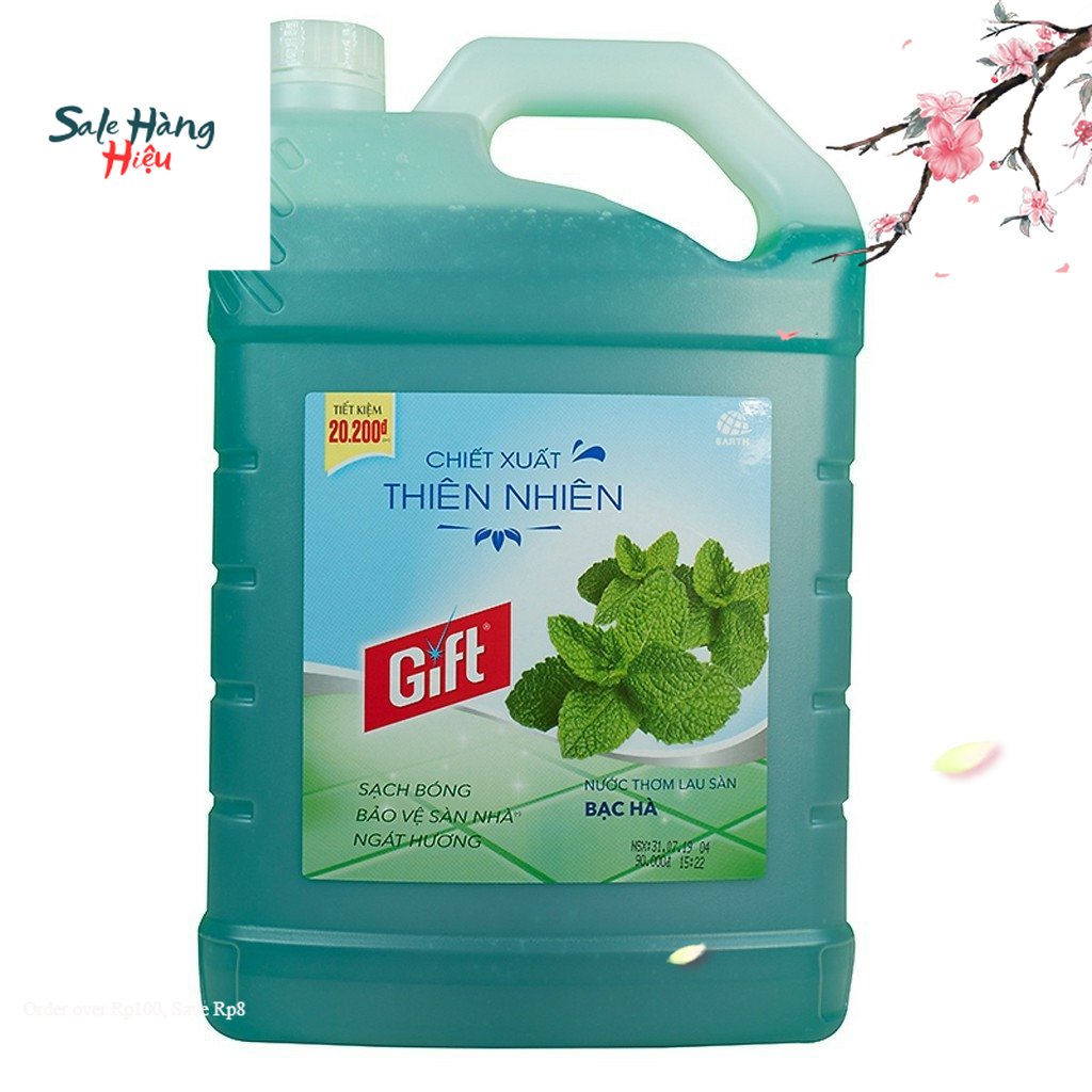 Nước thơm lau sàn gift 3,8kg hương bạc hà