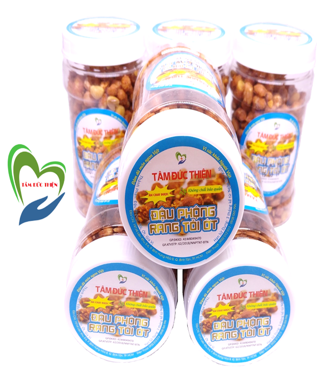 Combo Khách Sỉ: Combo 20 Hũ Đậu Phộng Rang Tỏi Ớt Thương Hiệu Tâm Đức Thiện - Hũ 210GR - Đồ Ăn Vặt - Dành Cho Khách Sỉ - Combo Sỉ