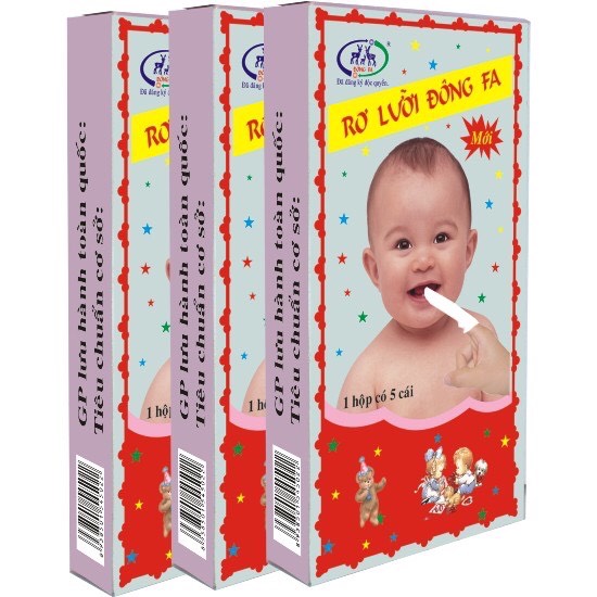 Rơ lưỡi đông pha vệ sinh miệng cho bé