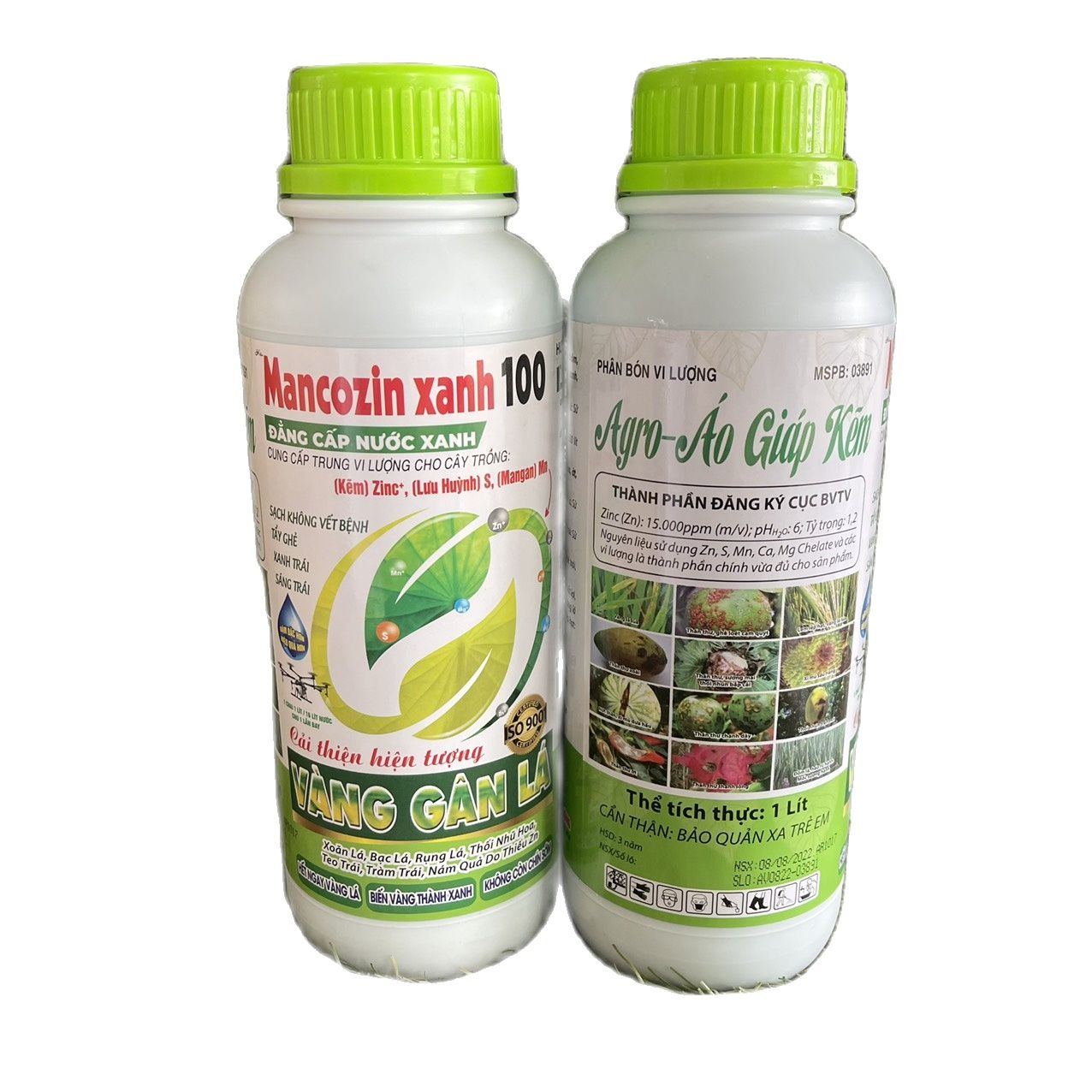 Phân bón lá agro- áo giáp kẽm- mancozin xanh -1 lit- quốc nông agrochem ,phân bón lá áo giáp kẽm zinc++ - chai 1000ml,