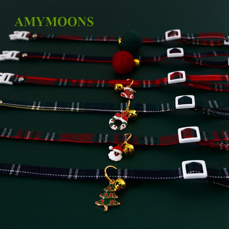 Amymoons vòng đeo cổ có chuông và chuông cho thú cưng - size xs l