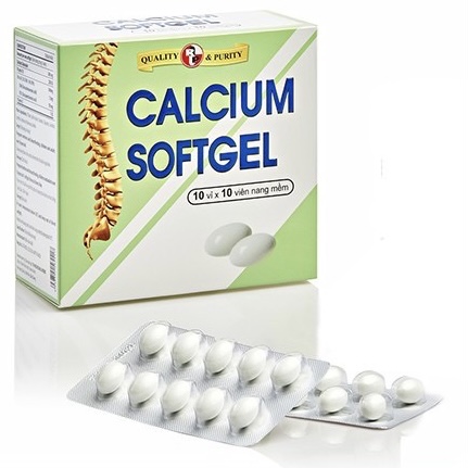 Viên uống bổ sung canxi và vitamin D3, phát triển chiều cao - CALCIUM Softgel - Robinson Pharma USA - H100v