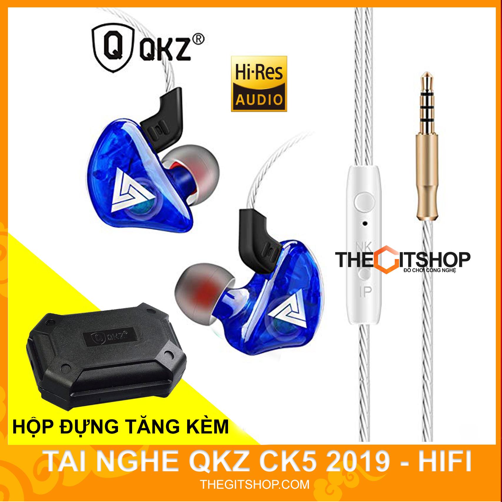 Tai nghe nhét tai QKZ CK5 - Có Míc - nút tăng giảm âm luợng - tai nghe gaming cho điện thoại