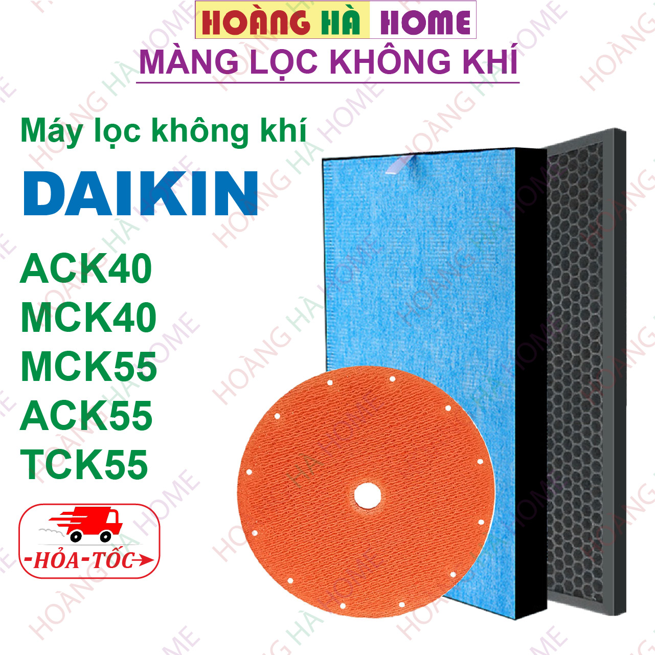 Màng lọc không khí daikin mck55 tck55 ack55 mck40 ack40, màng lọc hepa daikin, màng lọc than hoạt tính, màng bù ẩm