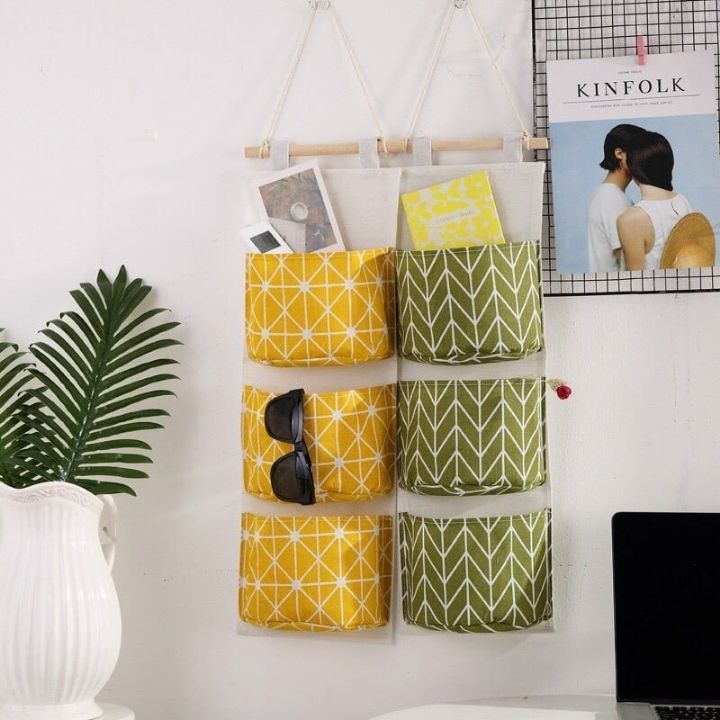 Túi vải đựng đồ giỏ vải 3 tầng đựng đồ treo tường trang trí đa năng tiện dụng