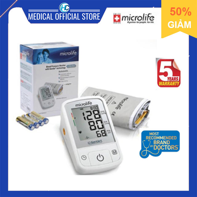 Máy Đo Huyết Áp Bắp Tay Tự Động Microlife A2 Classic | Thương Hiệu Thụy Sĩ_Bảo Hành 5 Năm