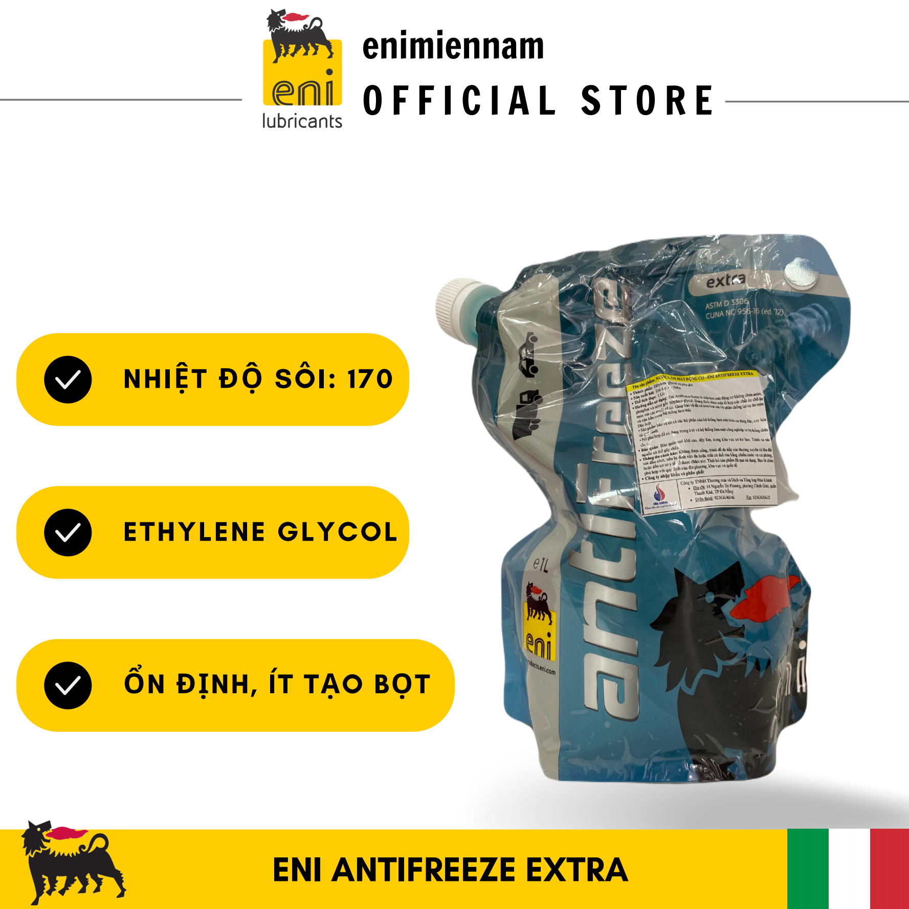 (HCM) Nước Mát ENI Extra xanh 1L, nhiệt độ sôi 170 (Nhập khẩu Ý)