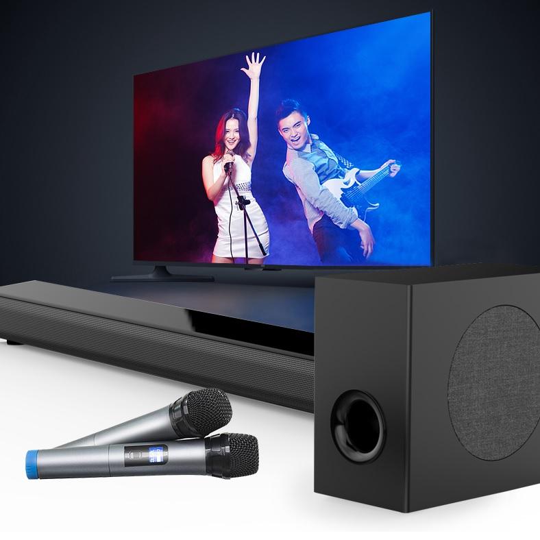 Bộ soundbar tivi bluetooth Amoi L5 + Loa siêu trầm 6.5 inch - Bộ Combo karaoke cao cấp cho tivi