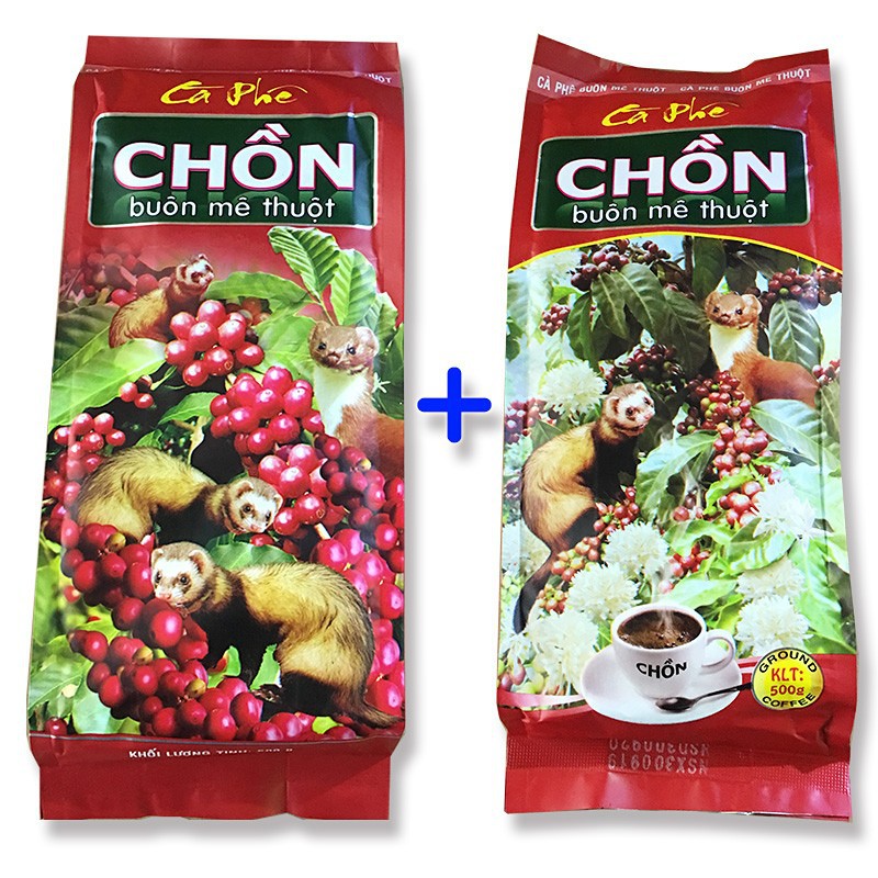  Combo 2 bịch  mỗi bịch 500gr  Cà phê pha Phin truyền thống chồn Ban mê  Chồn Buôn Mê Thuộc của công ty Cao Đại Nguyên thượng hạng  Date mới 12 tháng BÁCH HÓA UY TÍN 