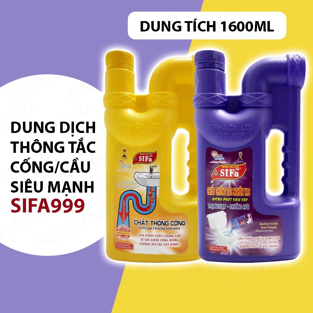 Chất thông cầu cống 1.6kg sifa, trị tắt nghẽn bồn cầu, đường cống siêu tốc
