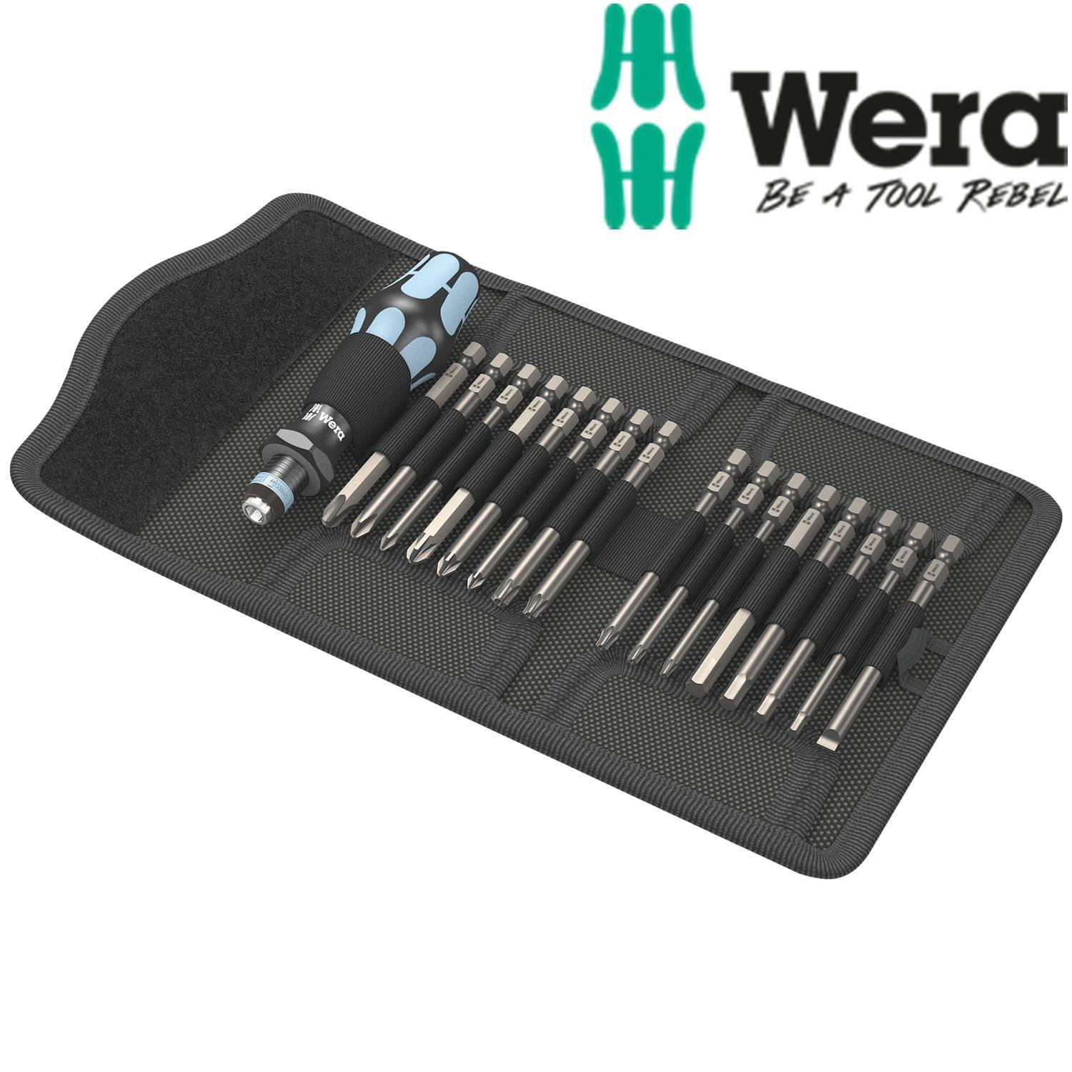 Bộ dụng cụ Wera mở vít thép không gỉ cao cấp Wera 05071116001 Kraftform Kompakt 60 stainless vít dài 89mm gồm 17 chi tiết