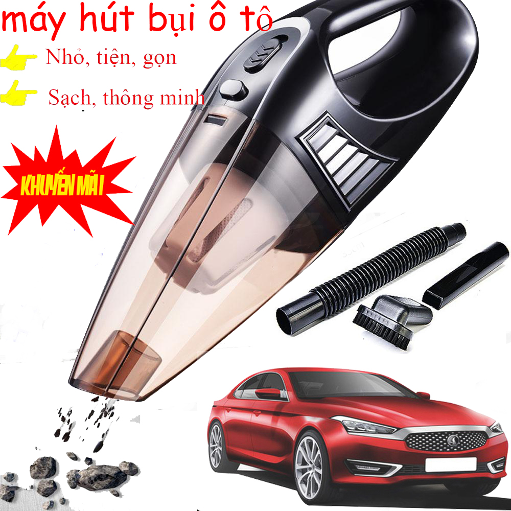 Máy Hút Bụi Ô Tô Cầm Tay, Máy Hút Bụi Mini Ô Tô,  Hút Bụi Min, Thiết Kế Cầm Tay Với Lực Hút Cực Mạnh Cùng 3 Đầu Hút Giúp Máy Hoạt Động Hiệu Quả Trong Mọi Góc Độ Ngóc Ngách Của Xe. Bảo hành 1 đổi 1.