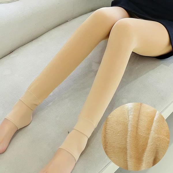 Quần tất lót lông nữ loại dày ấm (Màu da)