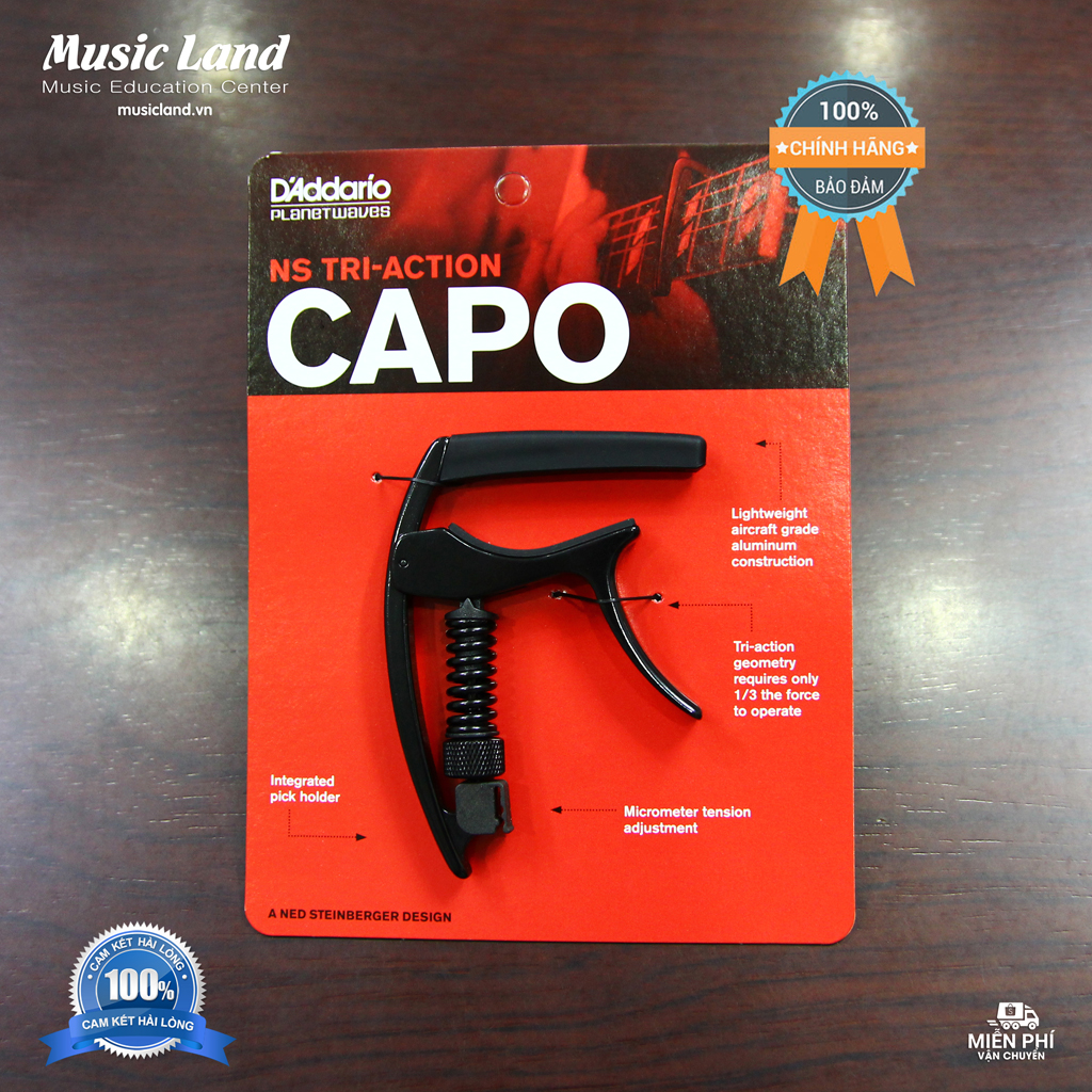 Capo Đàn Guitar - Planet Waves NS Tri-Action - Chính Hãng