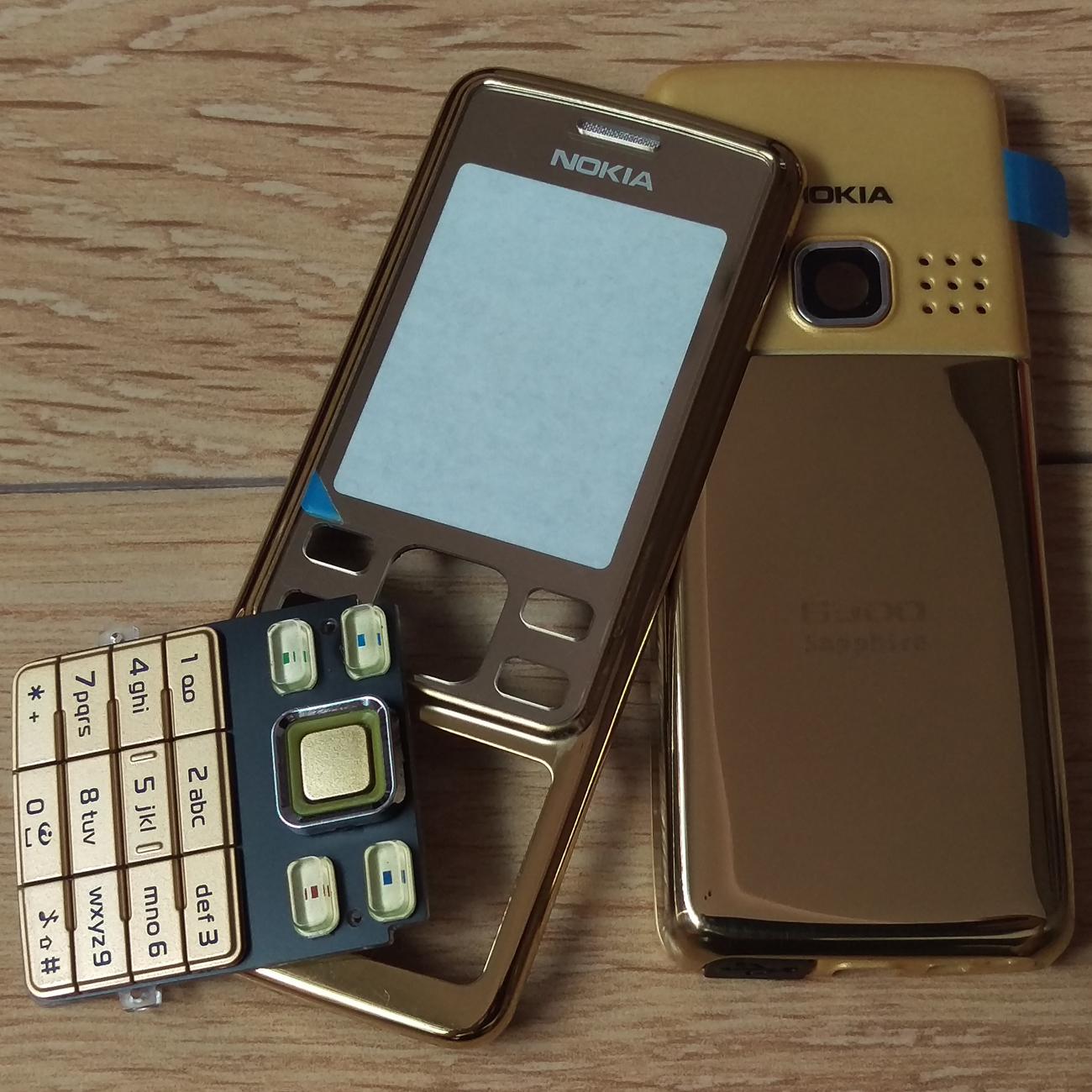 Vỏ + Sườn NOKIA 6300 GOLD + Tặng Bàn Phím Zin Kèm Theo_Vỏ Đầy Đủ Đồ Kèm Theo[vỏ+sườn hàng chất lượng]