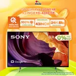 Google Tivi Sony 4K 43 inch KD-43X81DK Mới 2022,Tìm kiếm giọng nói trên YouTube bằng tiếng Việt,MIỄN PHÍ GIAO , LẮP ĐẶT - [HÀNG CHÍNH HÃNG]