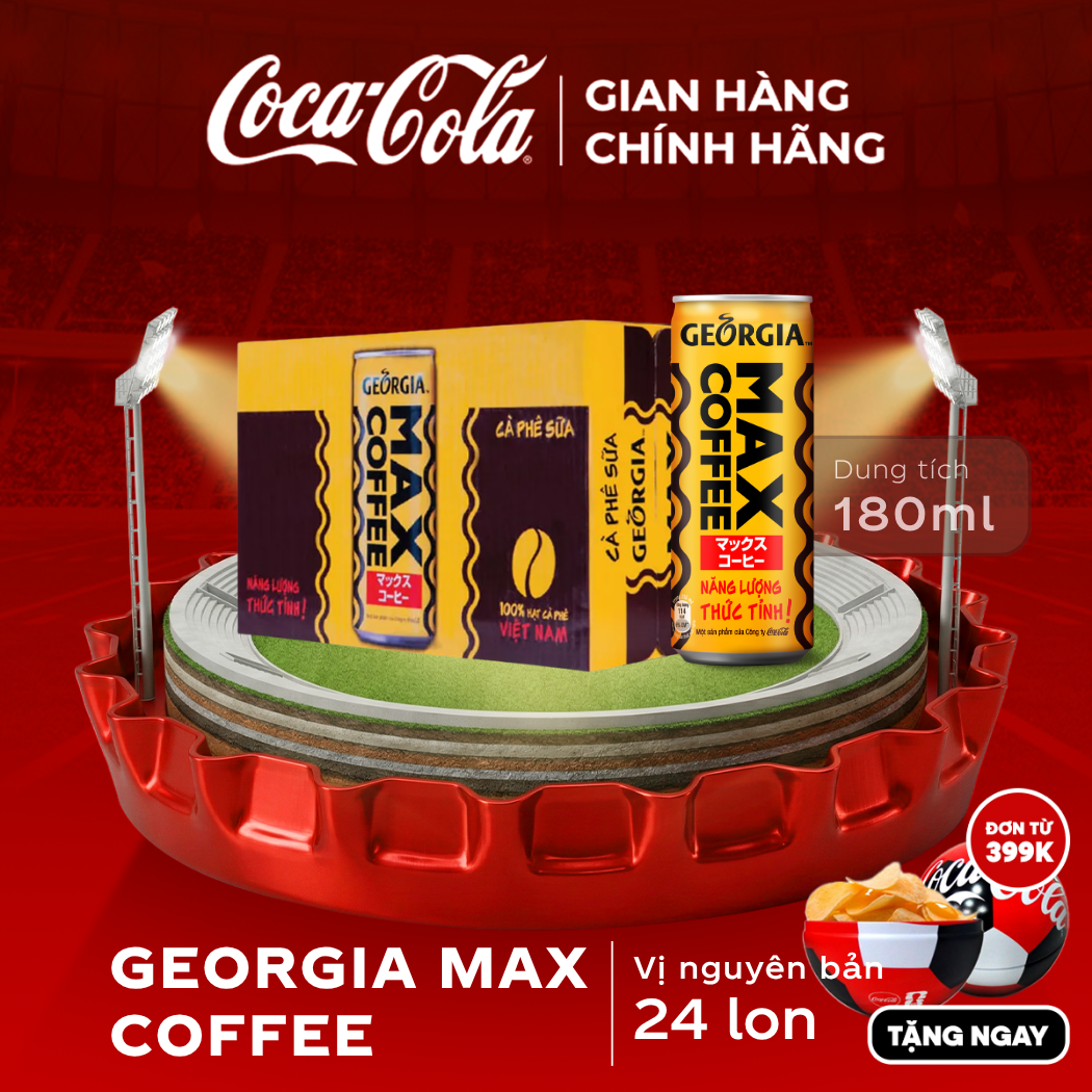 [SIÊU SALE ] Thùng 24 Lon Cà Phê Georgia Max Coffee 180ml/Lon Sale 25.06 Coca-Cola Chính Hãng_LD