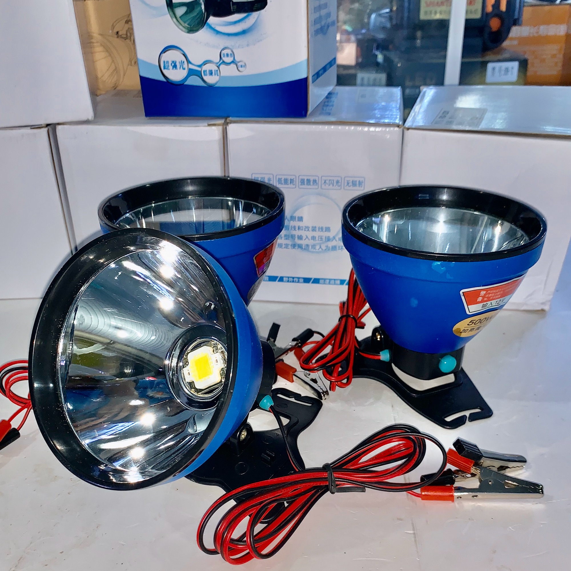 Đèn đội đầu kẹp bình ắc quy 12v siêu sáng ML1201