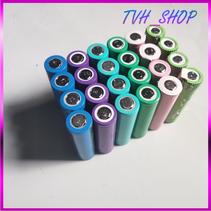 Combo 2 cell pin 18650 cũ chuẩn dung lượng từ dưới 1200 đến trên 2000mah