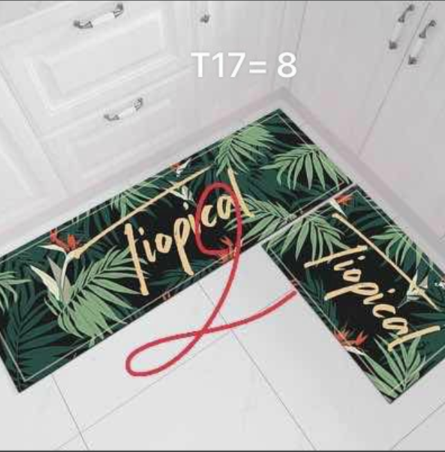 Thảm nhà bếp - Bộ 2 thảm lau chân 3d siêu đẹp