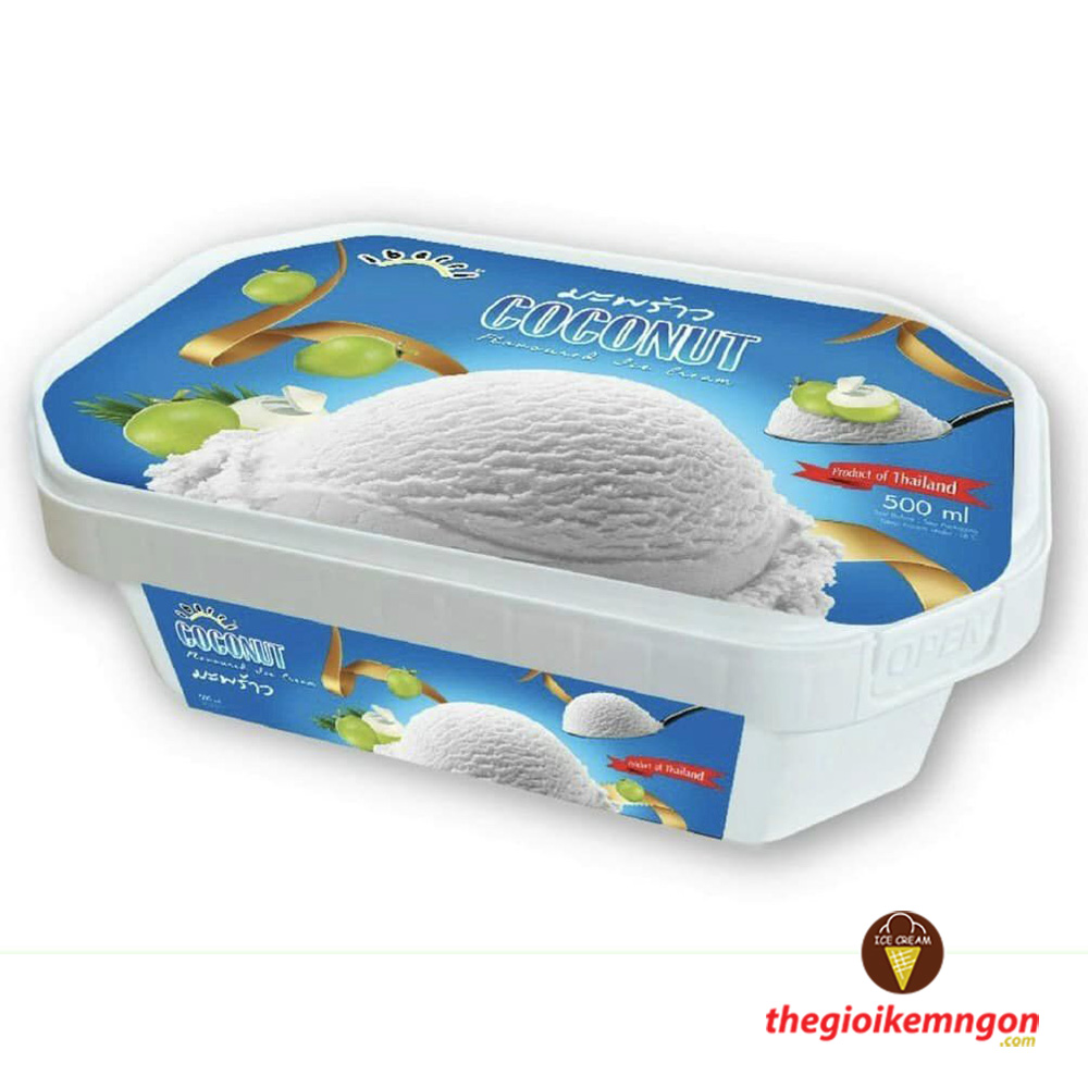Kem hộp dừa iberri Coconut Thái Lan 500ML