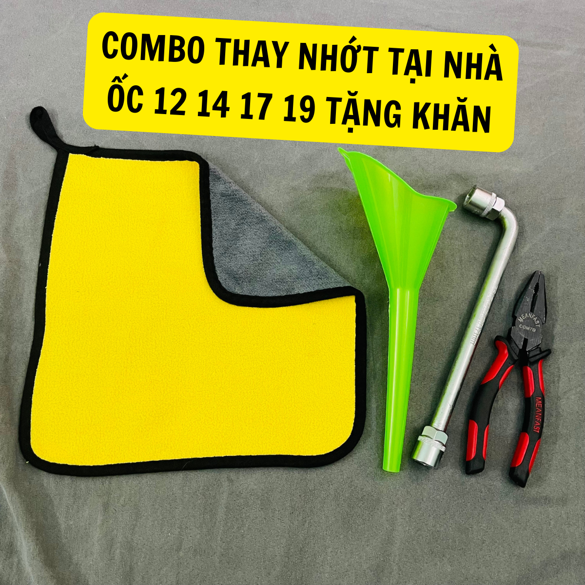 Combo bộ dụng cụ thay nhớt xe máy tại nhà