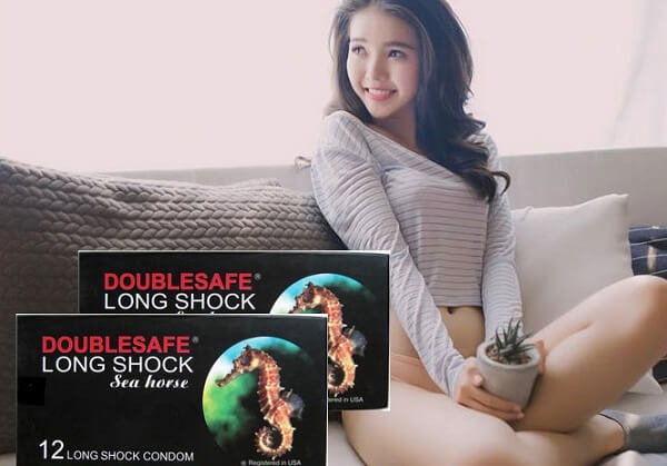 Bao cao su cá ngựa chống xuất tinh sớm Doublesafe Long Shock