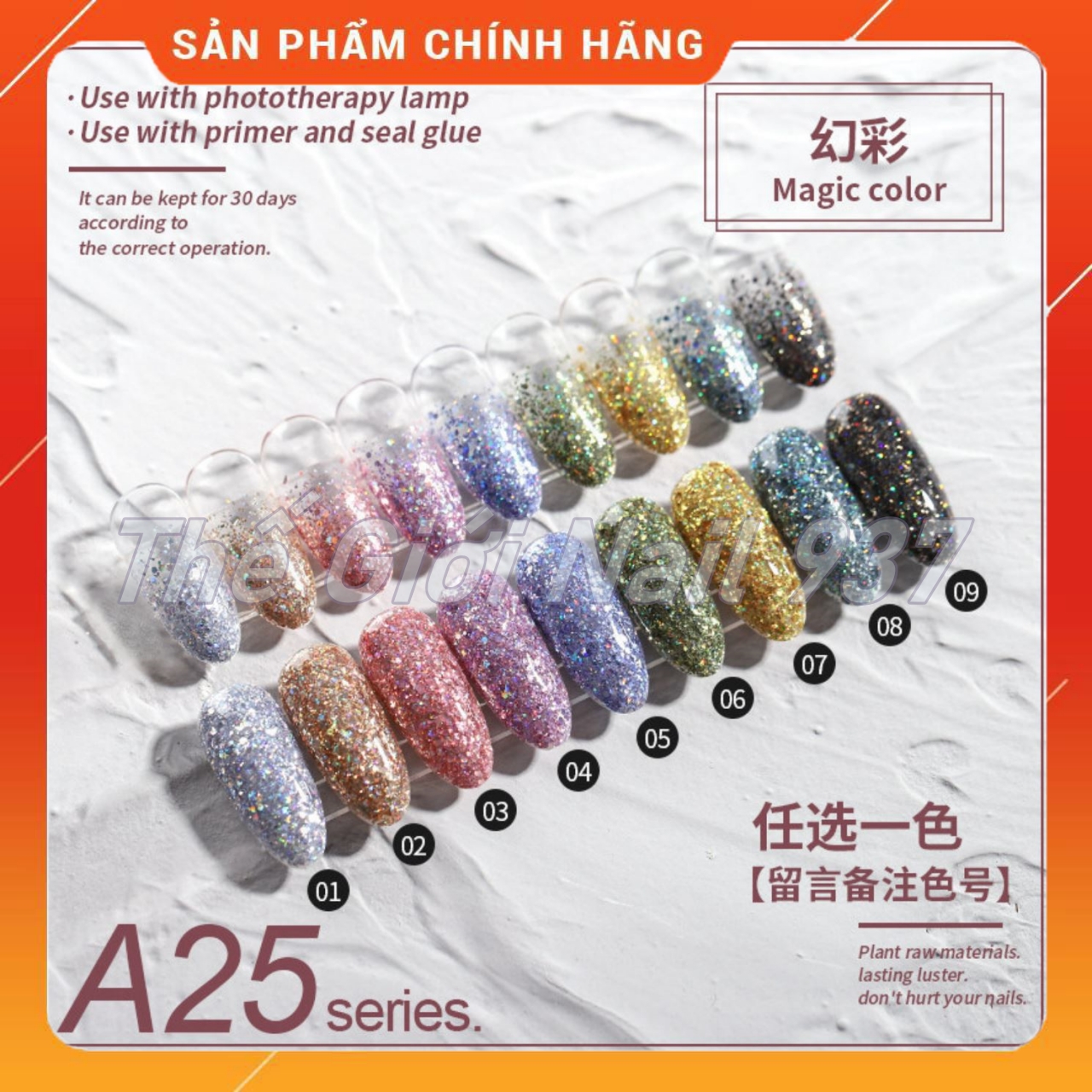 Sơn gell as chai đỏ mã a25 - 15ml