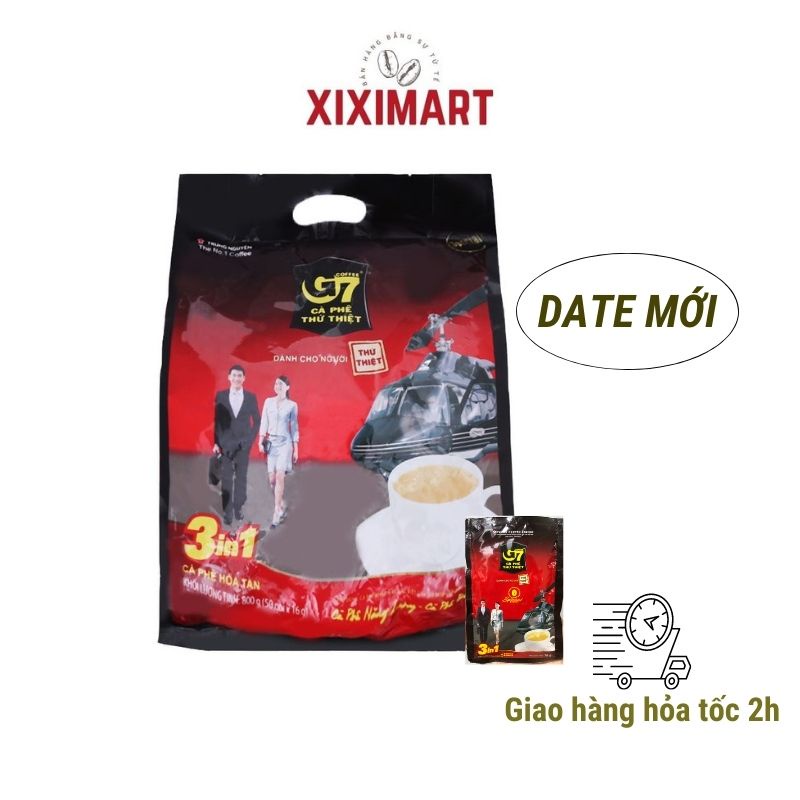 Cà phê sữa g7 3in1 bịch 50 gói 800g trung nguyên legend