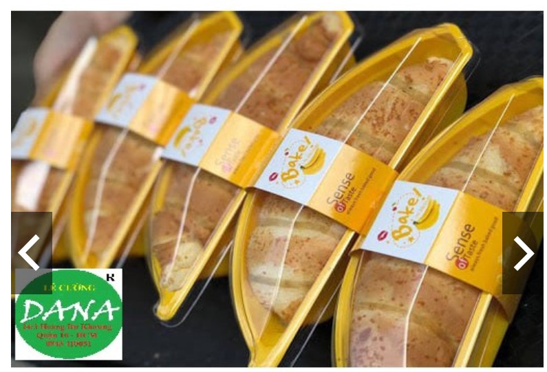 Hộp đựng bánh chuối có tem vàng 10 cái