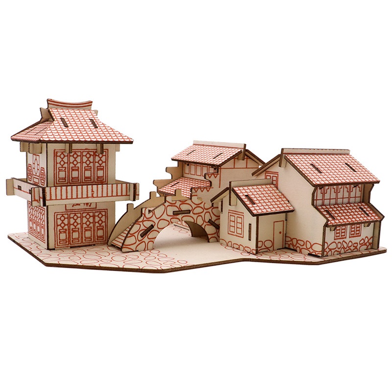 Đồ chơi lắp ráp gỗ 3D Mô hình Nhà Giang Nam A