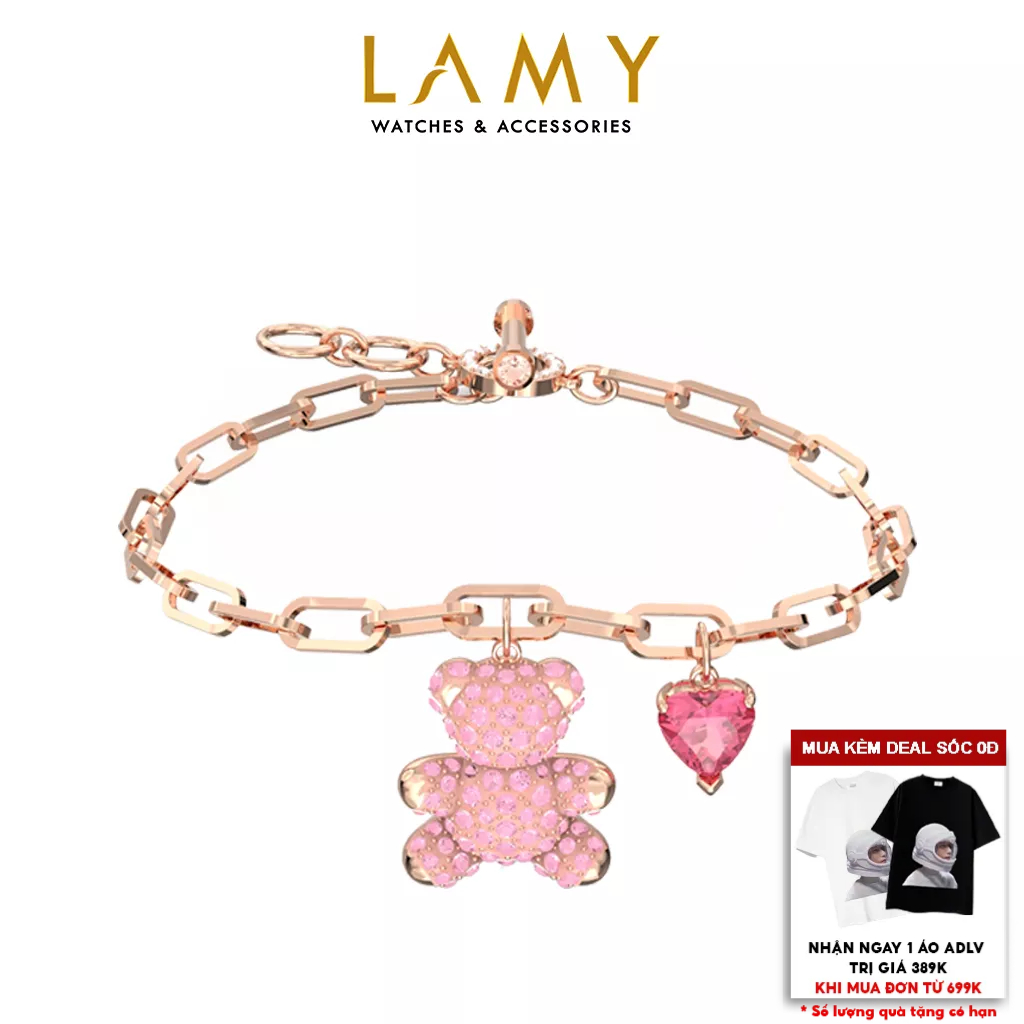 Vòng tay cde teddy bear pink bracelet cde2055pi
