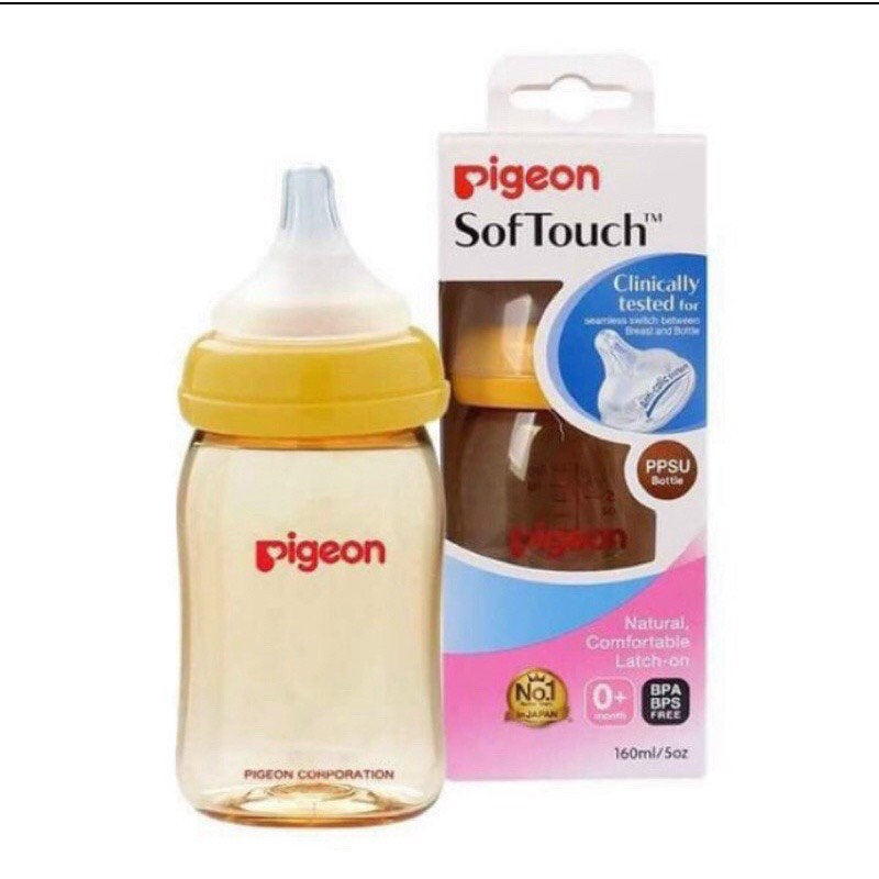 Bình sữa pigeon Softouch 160ml 240ml cho bé- Bình sữa PPSU an toàn cho bé