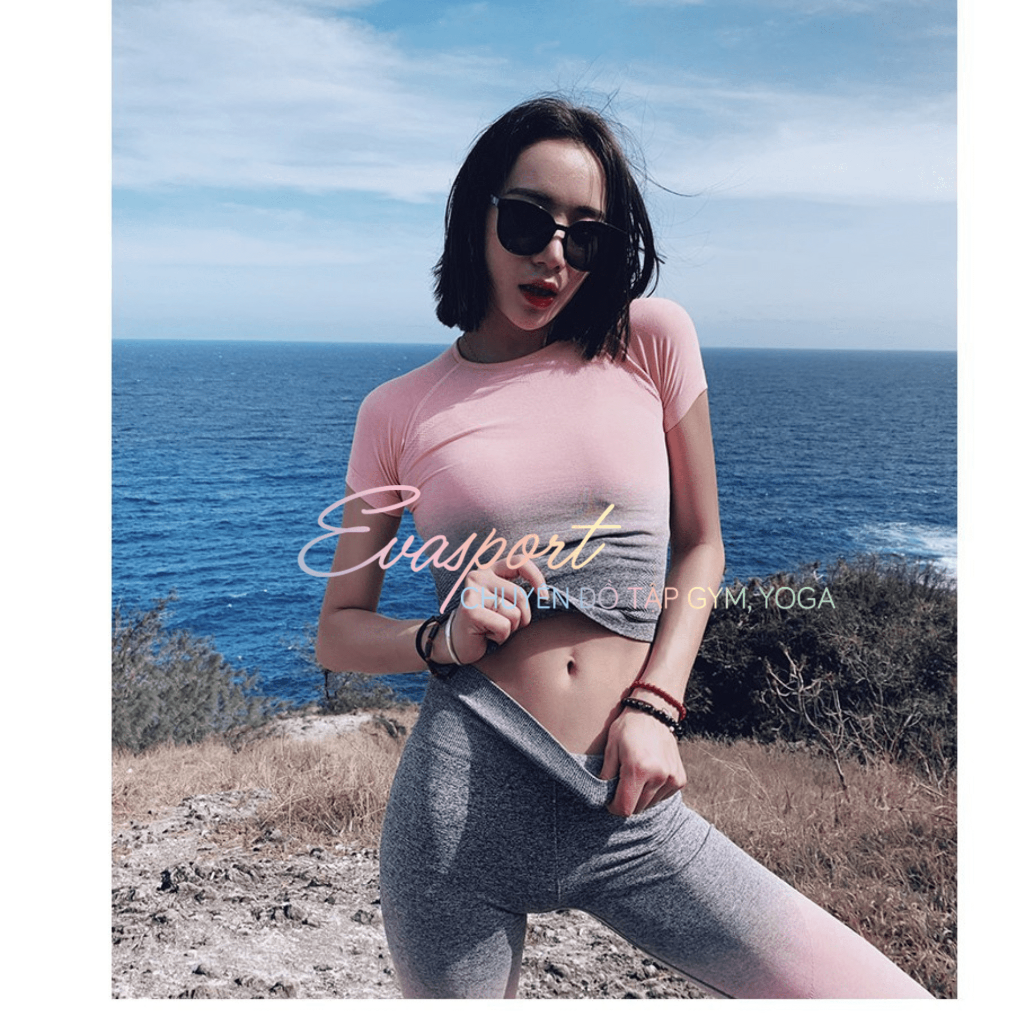 Bộ Đồ Tập Gym Yoga GS Ombre Chất Dệt Kim, Chuyên Tập Gym Yoga Cao Cấp Siêu Co Giãn