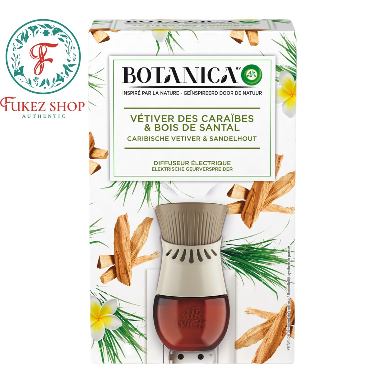 Máy khuếch tán tinh dầu hương gỗ đàn hương tự nhiên BOTANICA Pháp