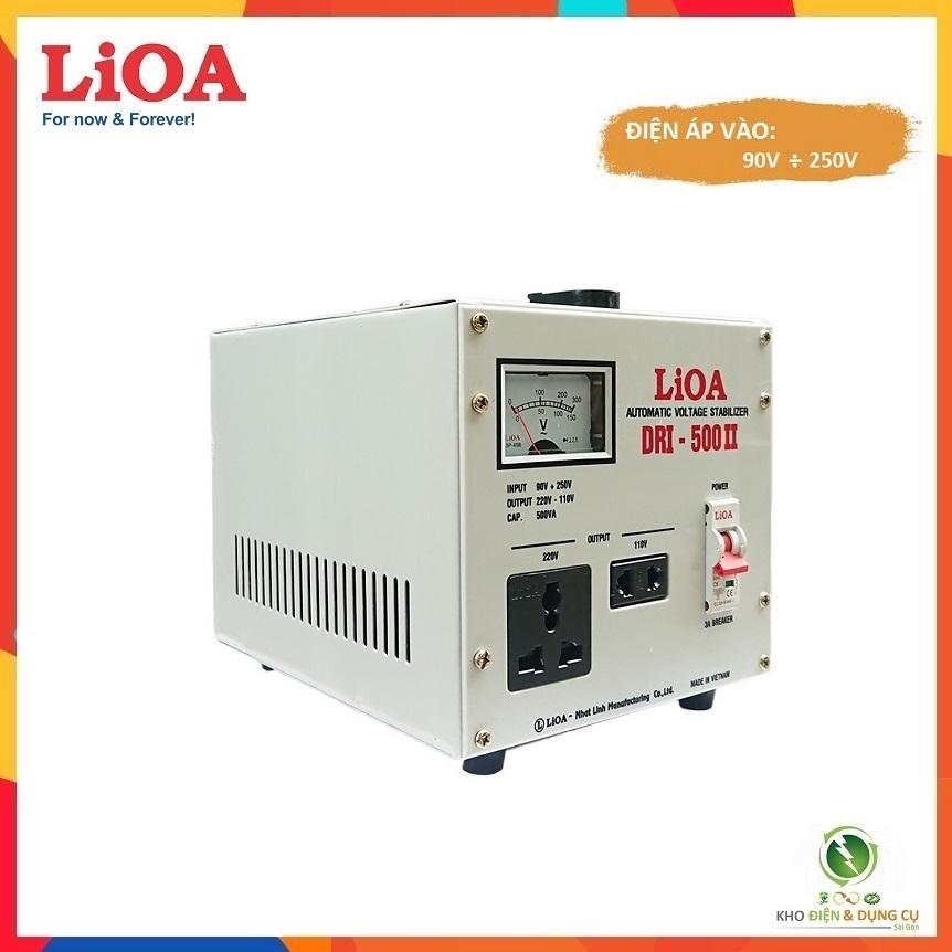 ỔN ÁP 0,5kVA LIOA DRI - 500 II ĐIỆN ÁP VÀO 90V - 250V ( ĐỒNG NGUYÊN CHẤT)