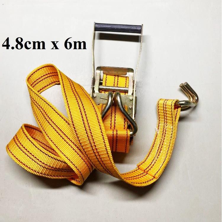 Dây đai, tăng đơ siết chằng hàng xe tải, dây chịu tải năng kích thước size 4.8cm*6m