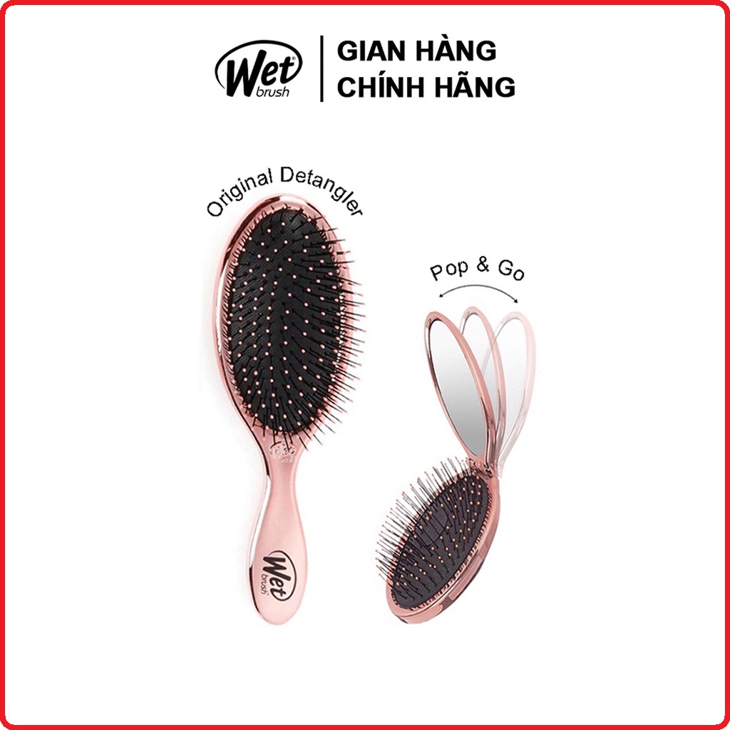 Lược gỡ rối WET BRUSH Chính Hãng dòng truyền thống màu vàng hồng