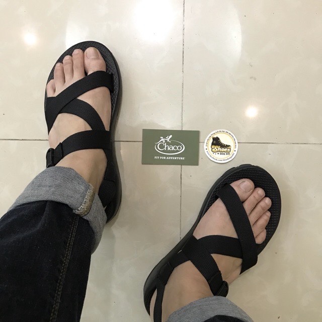 Dép sandal nam dây mềm mại đế nhẹ dày dặn đen