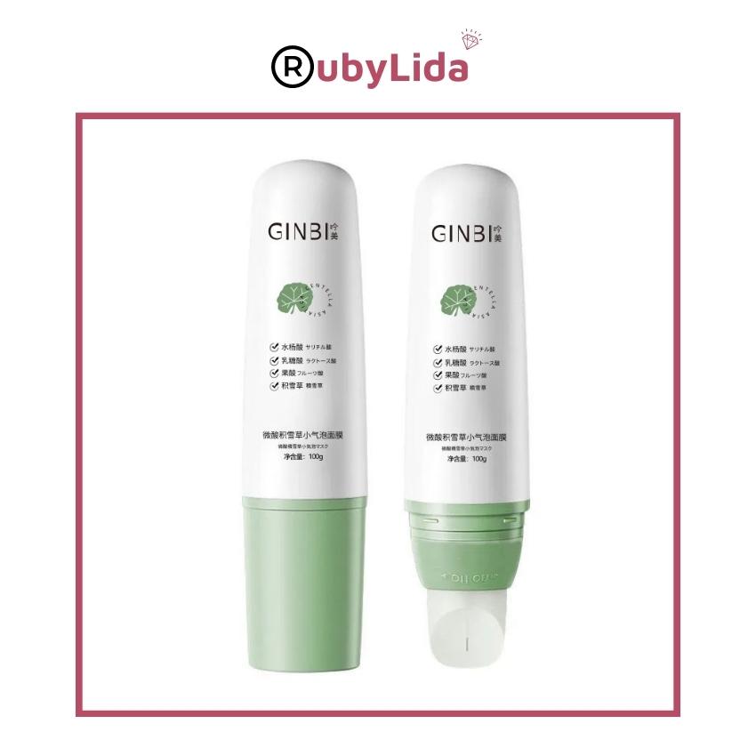 Mặt nạ sủi bọt rau má GINBI thải độc cấp ẩm dưỡng trắng da - RubyLida