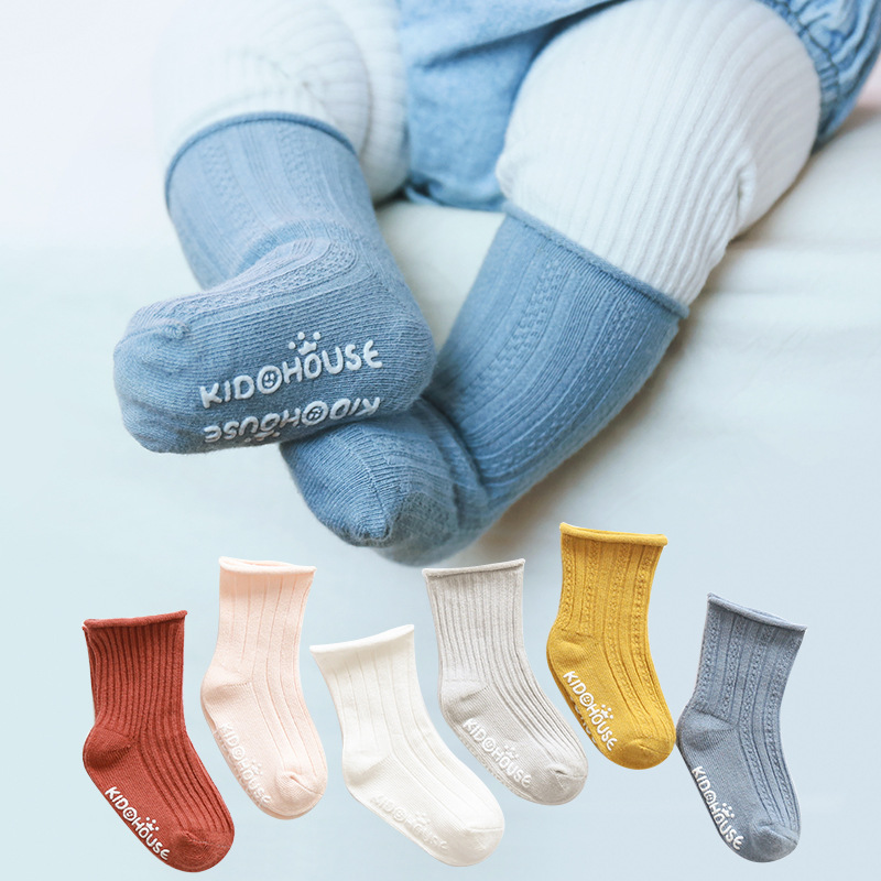 Set 6 đôi tất vớ cổ cao cho bé, thun gân cực kì co giãn, chống trơn trượt - Nắng Của Mẹ_KOREAN
