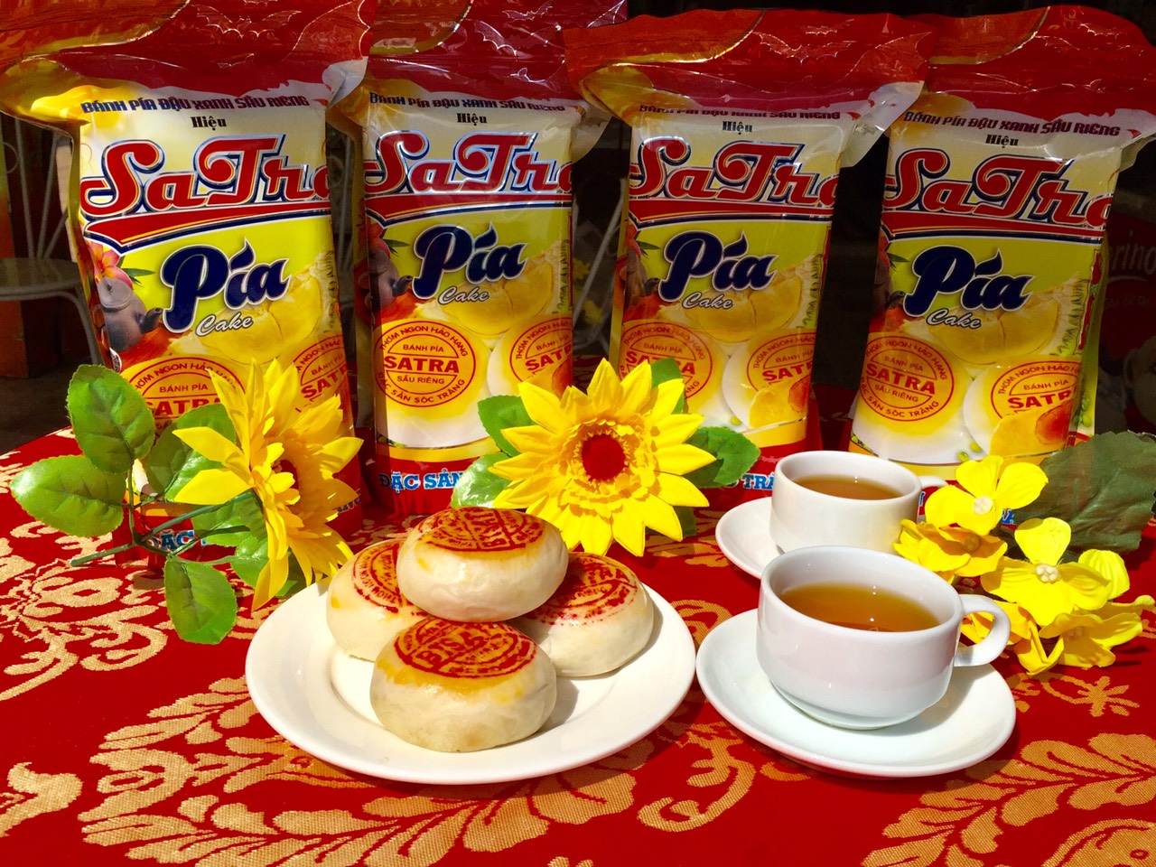 Bánh pía đậu xanh sầu riêng