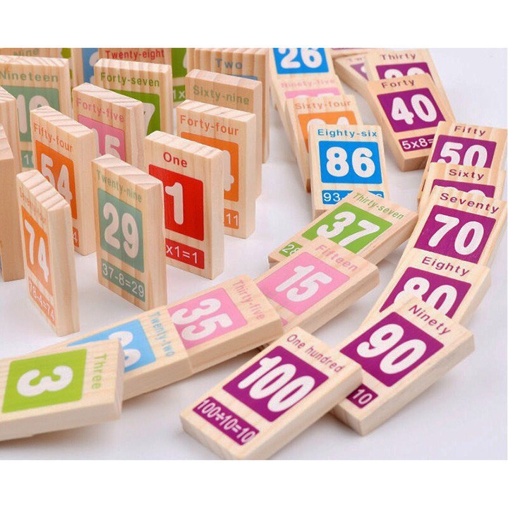 Bộ đồ chơi ghép gỗ hình DOMINOES 28 thanh cho bé, giúp bé phát triển não bộ và thông minh hơn