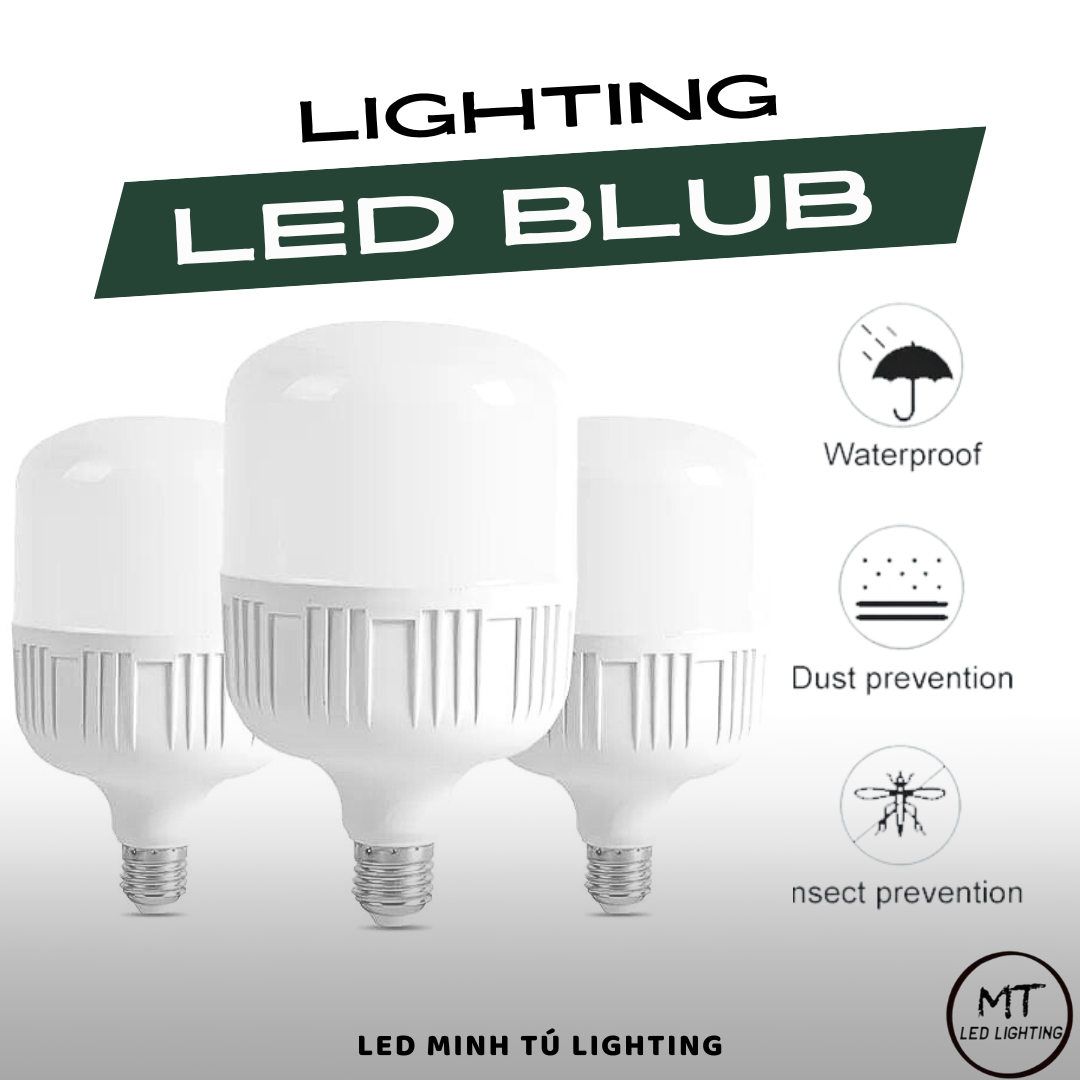 Combo 4 cái bóng đèn led trụ 40w