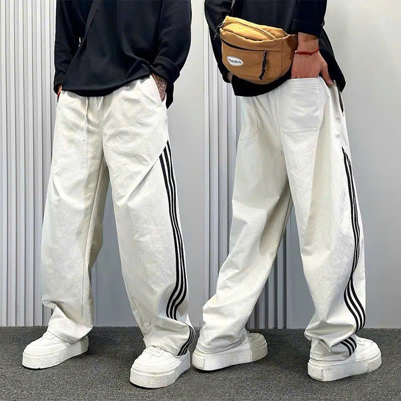 Quần Gió Unisex Nam Nữ Mặc Được, Quần Gió 3 Sọc Form Suông Mặc Thoải Mái - QG089